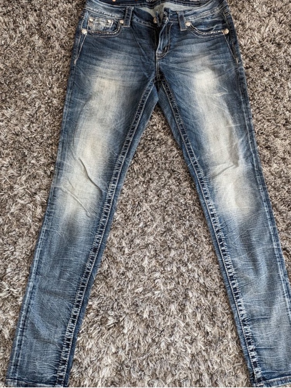 Miss Me Angel Wings Embellished Pockets Skinny Jeans Size 26 Inseam 33” - Picture 3 of 3